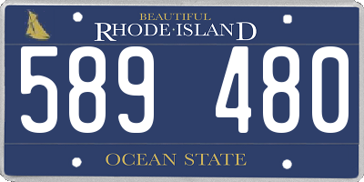 RI license plate 589480