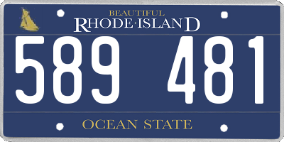 RI license plate 589481