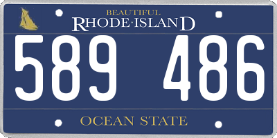 RI license plate 589486