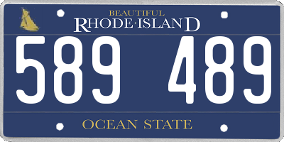 RI license plate 589489
