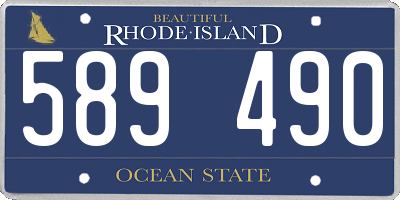 RI license plate 589490