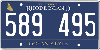 RI license plate 589495