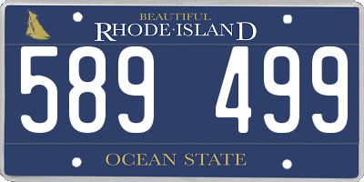 RI license plate 589499