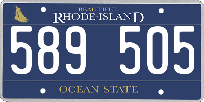 RI license plate 589505