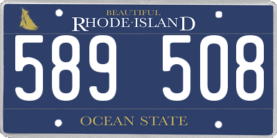 RI license plate 589508