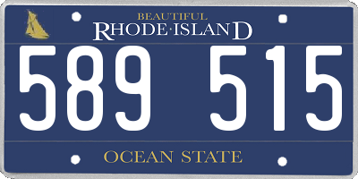 RI license plate 589515