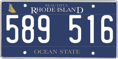 RI license plate 589516
