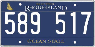 RI license plate 589517
