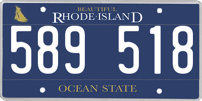 RI license plate 589518
