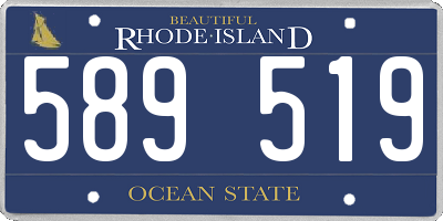 RI license plate 589519
