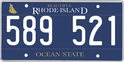 RI license plate 589521