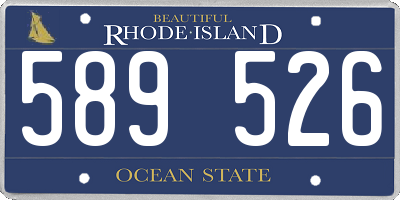 RI license plate 589526