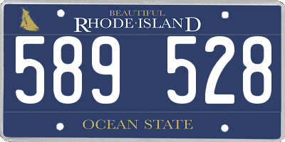 RI license plate 589528