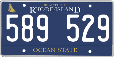 RI license plate 589529