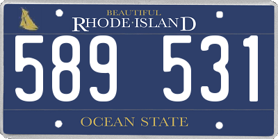 RI license plate 589531