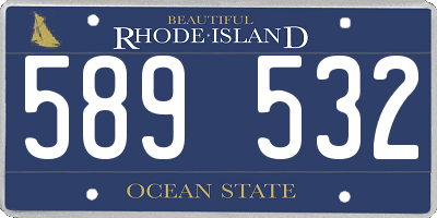 RI license plate 589532