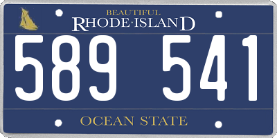 RI license plate 589541