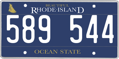 RI license plate 589544