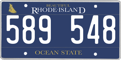 RI license plate 589548
