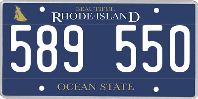 RI license plate 589550