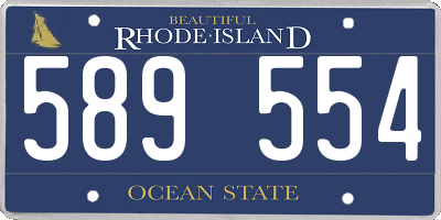 RI license plate 589554