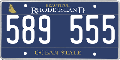 RI license plate 589555