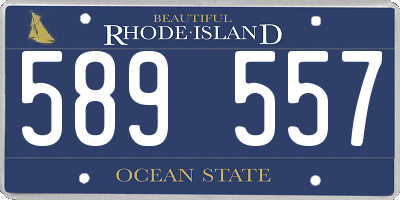RI license plate 589557