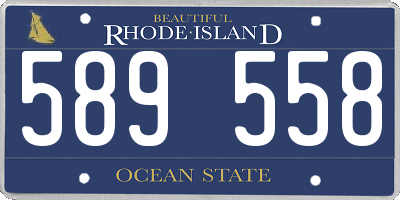 RI license plate 589558