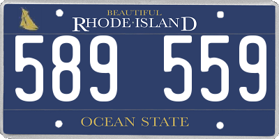 RI license plate 589559