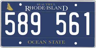 RI license plate 589561