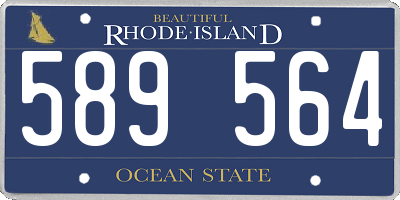 RI license plate 589564