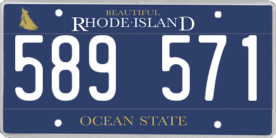 RI license plate 589571