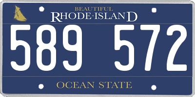 RI license plate 589572