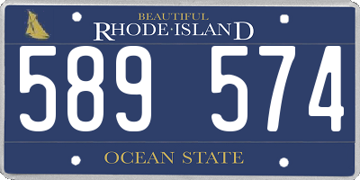 RI license plate 589574