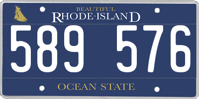 RI license plate 589576