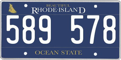 RI license plate 589578