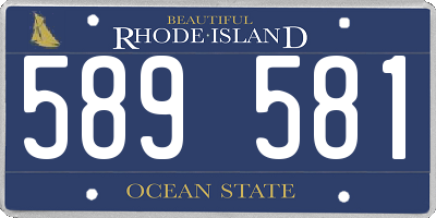 RI license plate 589581