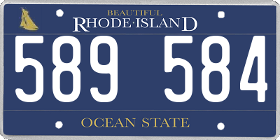 RI license plate 589584