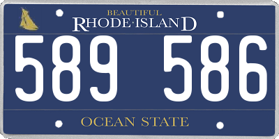 RI license plate 589586