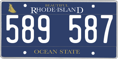 RI license plate 589587