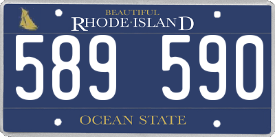 RI license plate 589590