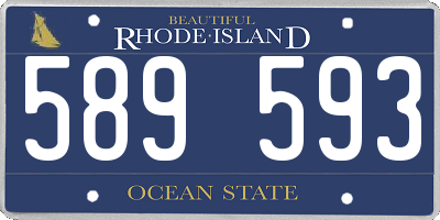 RI license plate 589593