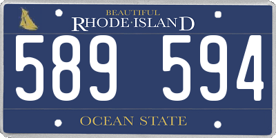 RI license plate 589594