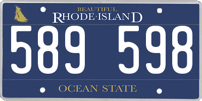 RI license plate 589598