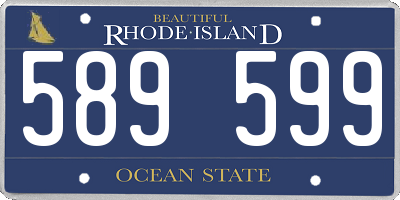 RI license plate 589599