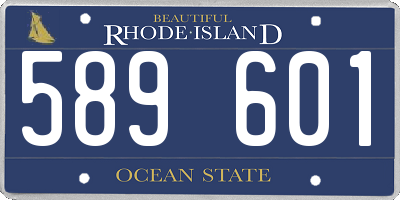 RI license plate 589601