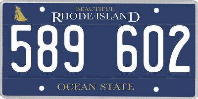 RI license plate 589602
