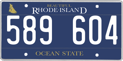 RI license plate 589604