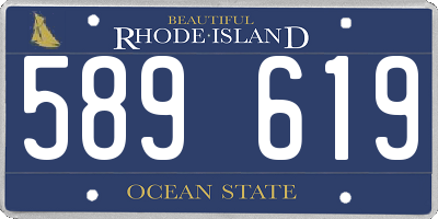 RI license plate 589619