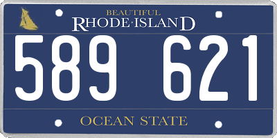 RI license plate 589621